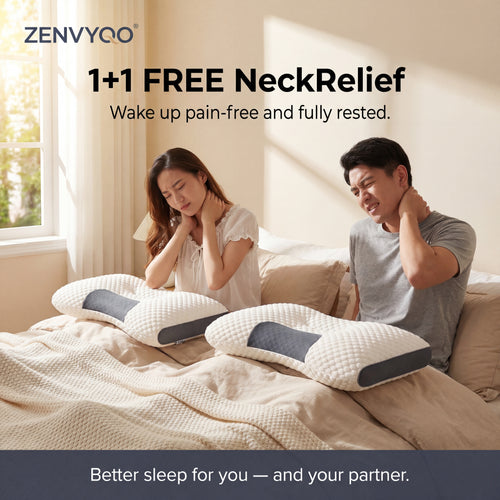 1+1 FREE NeckRelief | Wake up pain-free and fully rested.