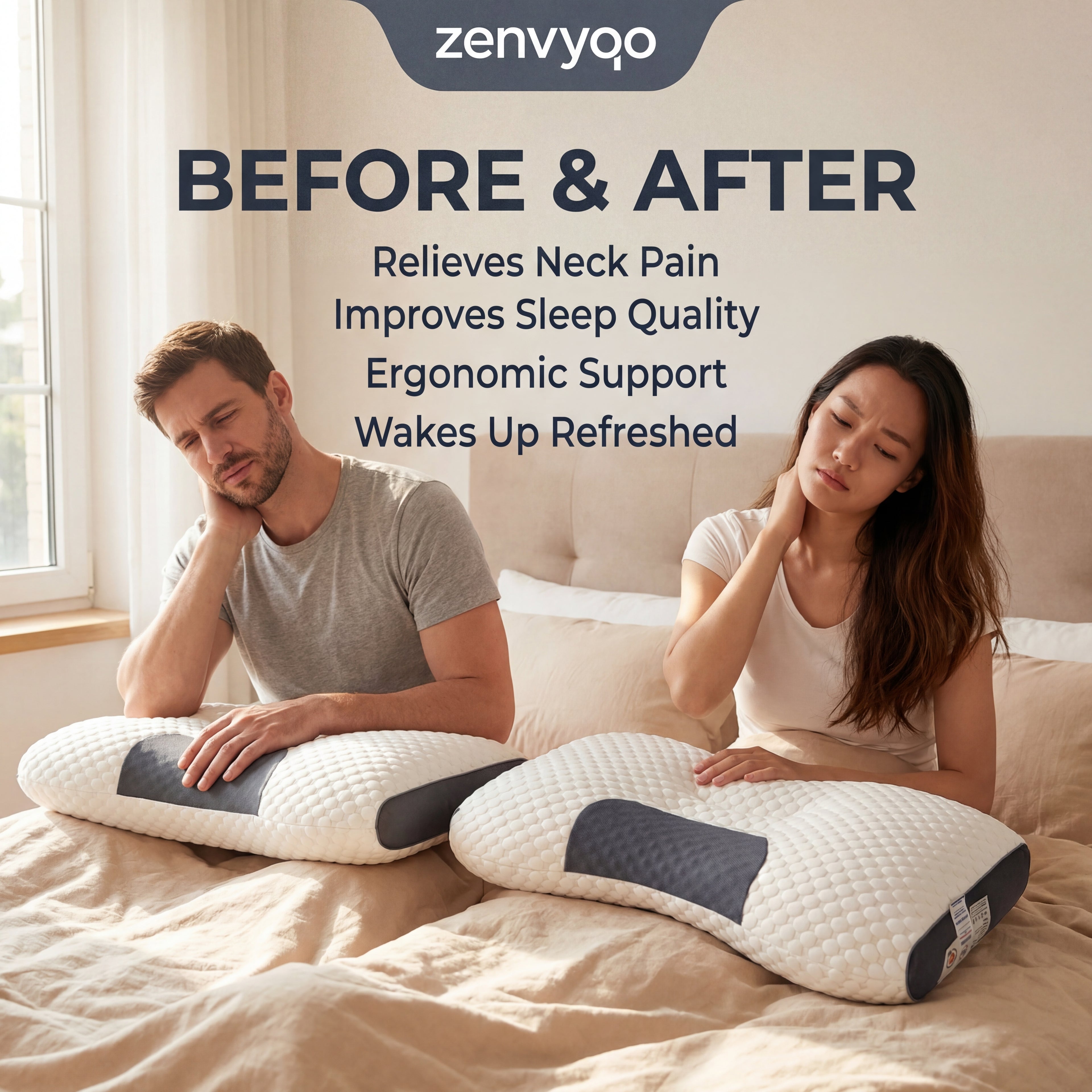 1+1 FREE NeckRelief | Wake up pain-free and fully rested.